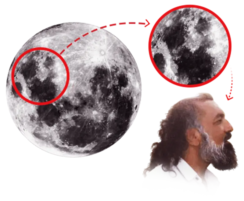 Face of Imam Mehdi on the Moon